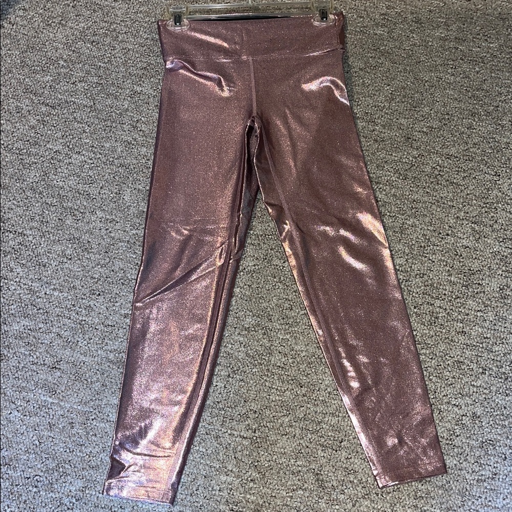 Heroine Sport Metallic Rosegold Leggings